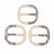 アクリルスライドバックル  ウェビングベルトバックル  服の装飾  ツートン  天然石風  正方形  ライトグレー  55.5x55.5x3.5mm OACR-T020-032A-1