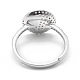 925 Sterling Silver Finger Ring Components STER-E060-31-4