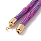 Bracelets argentés en corde de nylon MAK-C003-01G-3