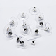 Rhodium Plated 925 Sterling Silver Ear Nuts STER-K167-038P-2