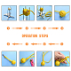 Kits de fabrication de nœuds de boule de corde de parachute DIY-PH0026-88-8