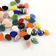 Pearlized Plated Opaque Glass Cabochons PORC-S778-18x25-M-1