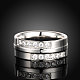 Романтичная 316л титана стали кубического циркония кольца для мужчин RJEW-BB07183-10A-2