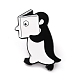 Pingüino con pin de esmalte de libro JEWB-O008-G04-1