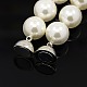 Trendy Mother's Day Gifts Shell Pearl Beaded Necklaces for Women NJEW-M004-01H-3