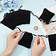 Beebeecraft 25Pcs Velvet Drawstring Pouches 9x7CM Black Rectangle Jewelry Pouches for Jewelry Earplug and Key Chains TP-BBC0001-04A-03-3