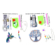 Sunnyclue 2sets DIY Baum & Vogel Diamant Malerei Windspiel Kits DIY-SC0016-80-3
