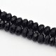 Facettes rondelle obsidienne naturelle perles brins G-E302-020-8mm-1