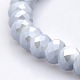 Rondelles facettées rondelles imitation jade perles de verre GLAA-A024D-FR02-1