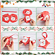BENECREAT 32 Sets 8 Styles Christmas Theme Star Shaped Foldable Paper Candy Boxes CON-BC0006-97-4