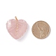 Ciondoli quazo rosa naturale PALLOY-JF01104-01-3