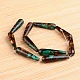 Assembled Dyed Synthetic Malachite and Bronzite Beads Strands G-E327-26H-2