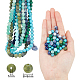 Olycraft 8 brins 8 brins de perles de pierres précieuses naturelles et synthétiques G-OC0002-07-2