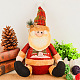 座っている姿勢の人形のクリスマスの装飾  サンタクロース  ブラウン  280x200x150mm AJEW-E031-B02-1