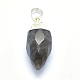 Natural Gemstone Pointed Pendants G-I196-05S-2