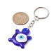 Porte-clés pendentifs mauvais œil en verre bleu KEYC-JKC00730-01-3