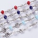 Handmade Faceted Rondelle Glass Beads Chains AJEW-JB00393-1