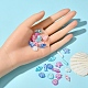 50g 5 couleurs de perles acryliques transparentes de style artisanal TACR-YW0001-52-5