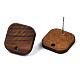 Fornituras de aretes de madera de nogal MAK-N032-019-3