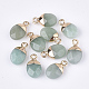 Electroplate Natural Green Aventurine Charms G-S344-09J-1