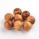 Perles rondes en bois naturel WOOD-Q009-25mm-LF-1
