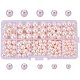 PandaHall Elite 340 pcs Environmental Dyed Glass Pearl Round Pearlized Beads HY-PH0009-RB091-2