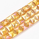 Electroplate Glass Beads Strands EGLA-S176-03-3
