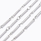 Real Platinum Brass Bar Link Chains X-CHC-R126-13P-2