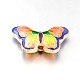 Butterfly Alloy Enamel Beads ENAM-N045-40A-2
