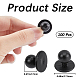 GORGECRAFT 100Pcs Plastic Chef Button Black Round Movable Coat Cloth Jacket Half Domed Pearl Ball Buttons for Studs Chef Men Working Suit Garment Decorative Accessories DIY Sewing Crafts BUTT-GF0001-42A-2