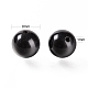 100pcs 8mm perles rondes en pierre noire naturelle DIY-LS0002-15-3