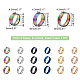 Unicraftale 18 pz 6 colori anello con nucleo vuoto 3 dimensioni anello scanalato in acciaio inossidabile con sacchetti di velluto anello rotondo vuoto per anello intarsiato creazione di gioielli regalo STAS-UN0042-78-3