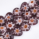 Chapelets de perles vernissées de millefiori manuelles LAMP-S191-19B-01-1