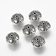 Antique Silver Tone Flat Round Tibetan Style Alloy Beads X-LF1617Y-NF-1