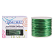 BENECREAT 17 Gauge (1.2mm) Aluminum Wire 380FT (116m) Anodized Jewelry Craft Making Beading Floral Colored Aluminum Craft Wire - Green AW-BC0001-1.2mm-10-2
