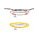 Bracelets réglables de perles tressées avec cordon en nylon BJEW-SZ0001-009-7