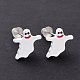 Alloy Ghost Stud Earrings with Steel Pin EJEW-E143-10-2