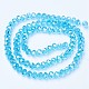 Chapelets de perles en verre électroplaqué X-EGLA-A034-T8mm-B14-2