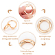 WADORN 24Pcs 6 Styles Alloy Spring Gate Rings FIND-WR0010-07-3
