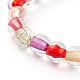 Ensemble de bracelets en perles acryliques transparents pour mère et enfants BJEW-JB06511-6