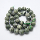 Brins de perles de jaspe en argent naturel G-G212-10mm-35-2