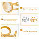 Kit per la creazione di anelli per dito a cupola vuota dicosmetic fai da te DIY-DC0001-86-4