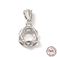 Rhodium Plated 925 Sterling Silver Cage Pendant STER-G038-01P-1