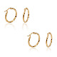 Unicraftale ca. 20 Stück 25mm goldene Creolen Edelstahl Ring Ohrring 1x0.8mm Pin Creolen Set hypoallergene Ohrring Zubehör Komponenten für Frauen STAS-UN0002-67G-2