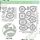 ミニ tmbroidery テーマ炭素鋼切削ダイスステンシル  DIYスクラップブッキング用  フォトアルバム  装飾的なエンボス紙カード  ステンレス鋼色  花  77~151x72~104x0.8mm  2個/セット DIY-WH0309-1365-2
