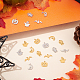 DICOSMETIC 20Pcs 5 Styles Halloween Charms Pendants Stainless Steel Pumpkin Bat Owl Spider Ghost Charms Assorted Gold Pendant for DIY Halloween Jewelry Necklace Bracelet Accessories STAS-DC0008-11-4
