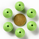 不透明なアクリルビーズ  ラウンド  芝生の緑  16x15mm  穴：2.8mm  約220個/500g MACR-S370-C16mm-A06-3