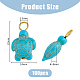 50Pcs Dyed Synthetic Turquoise Pendants PALLOY-AB00113-2
