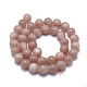 Brins de perles de pierre de soleil orange naturel G-D0013-76C-2