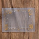 プラスチックカッティングマット  まな板  クラフトアート用  花模様の長方形  透明  22x30cm WG67524-02-1